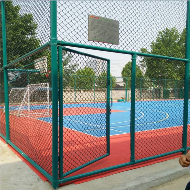 Sports court fence post, cross rail and side lug connection detail (thumbnail 2)